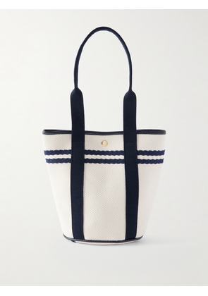 RUE de VERNEUIL - Leather And Webbing-trimmed Canvas Tote Bag - White - One size