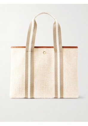 RUE de VERNEUIL - Leather-trimmed Canvas Tote Bag - Neutrals - One size