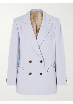 BLAZÉ Milano - Vezon Double-breasted Woven Blazer - Blue - 00,0,1,2,3,4