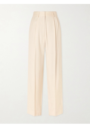 BLAZÉ Milano - Danae Pleated Tapered Woven Pants - Neutrals - 00,0,1,2,3,4