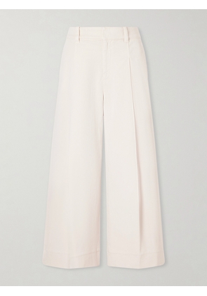 Brunello Cucinelli - Cotton-blend Wide-leg Pants - Neutrals - IT36,IT38,IT40,IT42,IT44,IT46,IT48,IT50