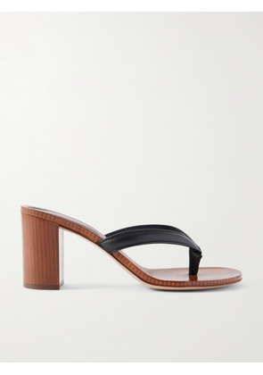 Gianvito Rossi - 70 Leather Thong Sandals - Black - IT35,IT36,IT36.5,IT37,IT37.5,IT38,IT38.5,IT39,IT39.5,IT40,IT41,IT41.5,IT42