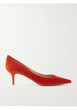 Gianvito Rossi - Gianvito 55 Suede Pumps - Red - IT35,IT36,IT36.5,IT37,IT37.5,IT38,IT38.5,IT39,IT39.5,IT40,IT40.5,IT41,IT41.5,IT42