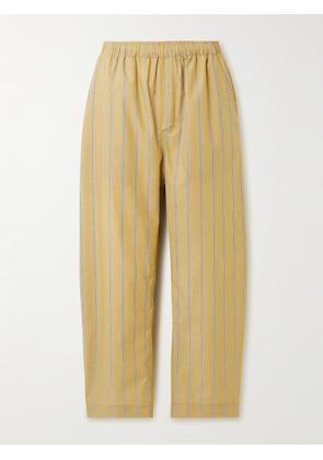 Jamie Haller - The Boxer Striped Cotton-poplin Barrel-leg Pants - Gold - x small,small,medium,large
