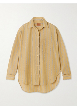 Jamie Haller - The Essential Striped Cotton-poplin Shirt - Yellow - x small,small,medium,large