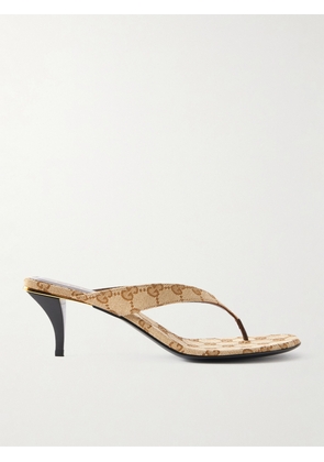 Gucci - Logo-jacquard Thong Sandals - Neutrals - IT36,IT36.5,IT37,IT37.5,IT38,IT38.5,IT39,IT39.5,IT40,IT40.5,IT41