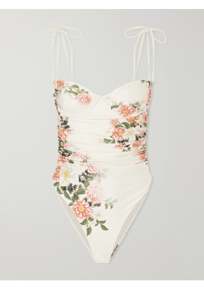 Agua by Agua Bendita - Rabano Printed Swimsuit - Pink - x small,small,medium,large,x large