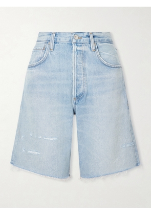 Citizens of Humanity - Ayla Frayed Denim Shorts - Blue - 23,24,25,26,27,28,29,30,31,32