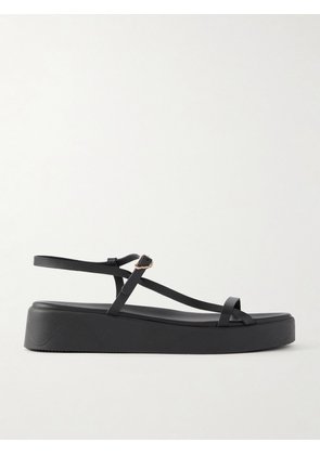 Ancient Greek Sandals - Politia Leather Platform Sandals - Black - IT35,IT36,IT37,IT38,IT39,IT40,IT41