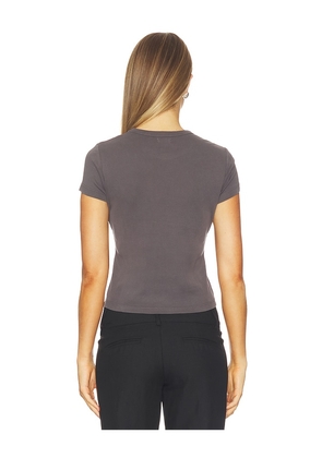 St. Agni Organic Cotton Baby Tee in Charcoal. Size XS. Also in S, M.