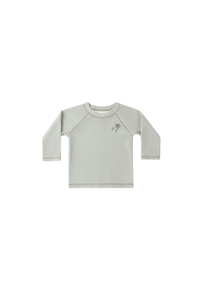 QUINCY MAE Rashguard Swim Top in Sage. Size 12-18M. Also in 18-24M, 2-3yr, 4-5yr.