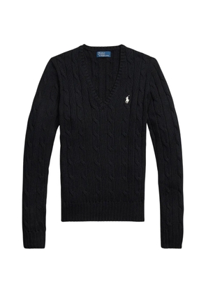 Polo Ralph Lauren cable-knit V-neck sweater - Black