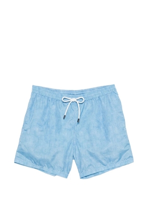 Barba floral-print drawstring swim shorts - Blue