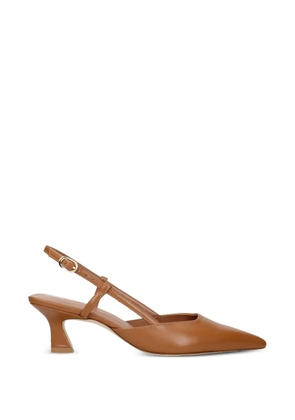 Stuart Weitzman 50mm leather heeled sandals - Neutrals