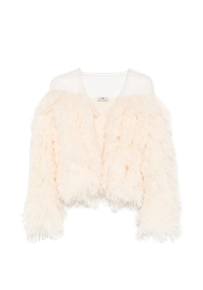 Elisabetta Franchi fringed jacket - Neutrals