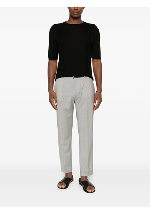 Briglia 1949 pleated crosshatch-texture trousers - Grey