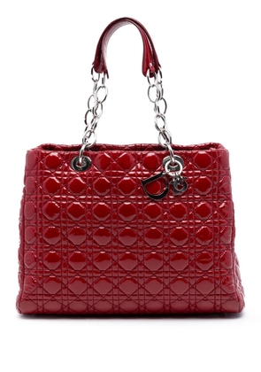 Christian Dior Pre-Owned 2011 Large Patent Cannage Lady Dior Soft Shopping tote bag - Red