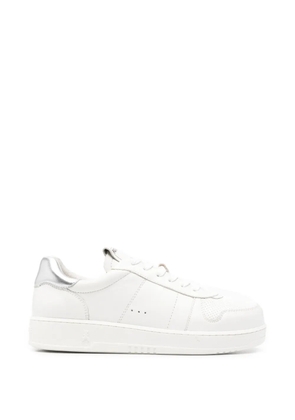 Patrizia Pepe leather perforated sneakers - White