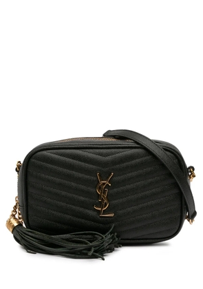 Saint Laurent Pre-Owned 2019 Mini Grain de Poudre Monogram Lou Camera Bag crossbody bag - Black
