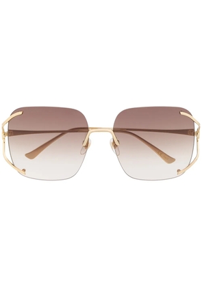 Gucci Eyewear navigator frame sunglasses - Gold