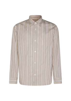 NN07 vertical-stripe shirt - Neutrals