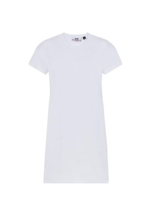 GCDS logo-embroidered mini dress - White