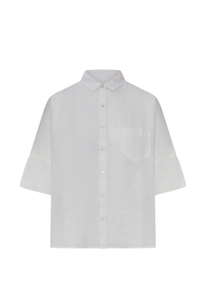 120% Lino short-sleeve linen shirt - White