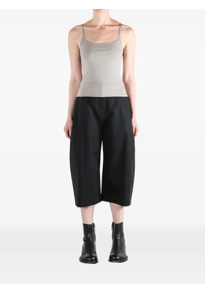 Amomento cropped wide-leg trousers - Black