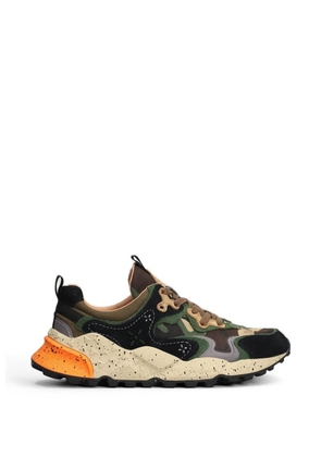 FLOWER MOUNTAIN Rulis camouflage-print panelled sneakers - Black