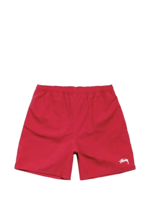 Stüssy logo-print swim shorts - Pink