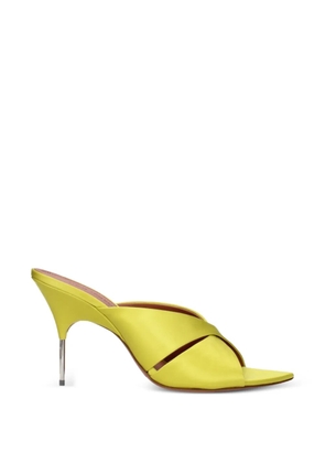 Amina Muaddi crossover-strap pointed-toe sandals - Yellow