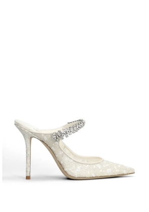 Jimmy Choo crystal-embellished heeled pumps - Neutrals