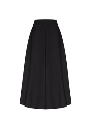 120% Lino panelled midi skirt - Black