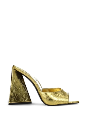 The Attico metallic-finish sculptural-heel sandals - Gold