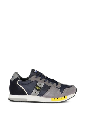Blauer Queens 01 suede-panelled sneakers - Blue