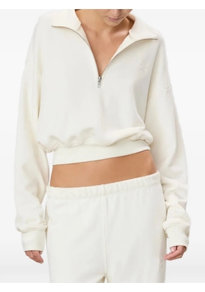 ETERNE half-zip cropped sweatshirt - Neutrals