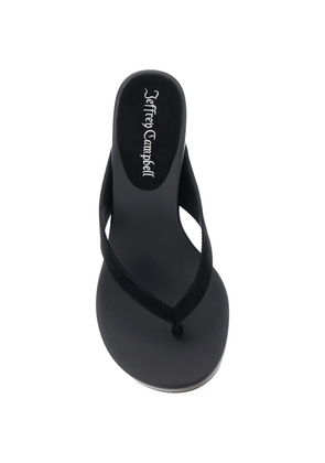 Jeffrey Campbell Liezel suede wedge sandals - Black