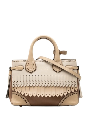 Burberry Pre-Owned 2000-2017 Small Leather Brogue Banner satchel - Neutrals