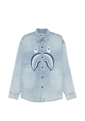 A BATHING APE® Shark denim shirt - Blue
