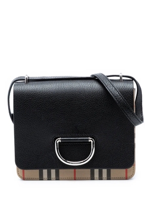 Burberry Pre-Owned 2000-2017 Small House Check Trimmed Goatskin D Ring crossbody bag - Brown