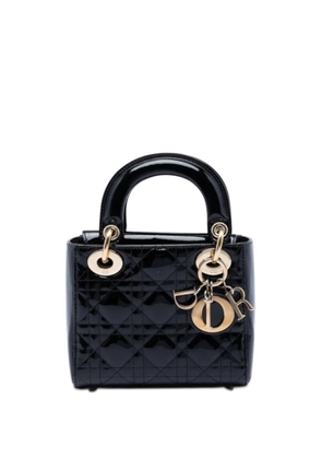 Christian Dior Pre-Owned 2018 Mini Patent Cannage Lady Dior satchel - Black