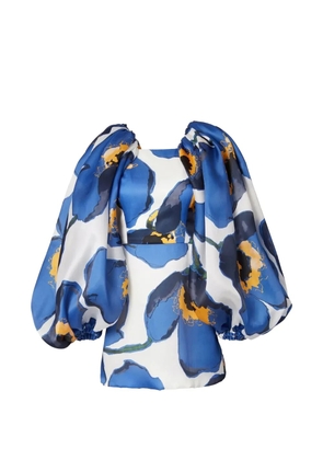 Carolina Herrera floral-print mini dress - Blue