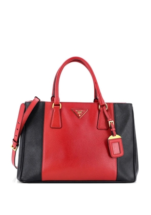 Prada Pre-Owned Bicolor Double Zip Lux Saffiano Leather Medium tote bag - Red
