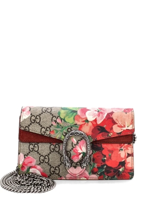 Gucci Pre-Owned Dionysus Bag Blooms Print GG Coated Canvas Super Mini crossbody bag - Brown