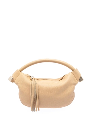 CHANEL Pre-Owned 2002-2003 CC Calfskin Tassel hobo bag - Neutrals