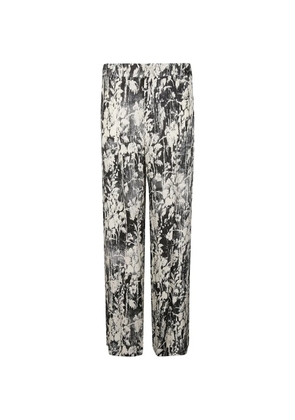 PT Torino floral-print wide-leg trousers - Black