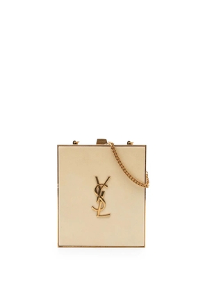Saint Laurent Pre-Owned 2022 Acrylic Tuxedo Box Clutch on Chain crossbody bag - Neutrals