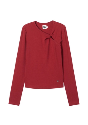 b+ab knotted long-sleeve top - Red