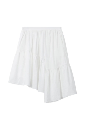 b+ab asymmetric mini skirt - White