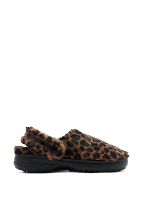 Crocs leopard furry slippers - Brown
